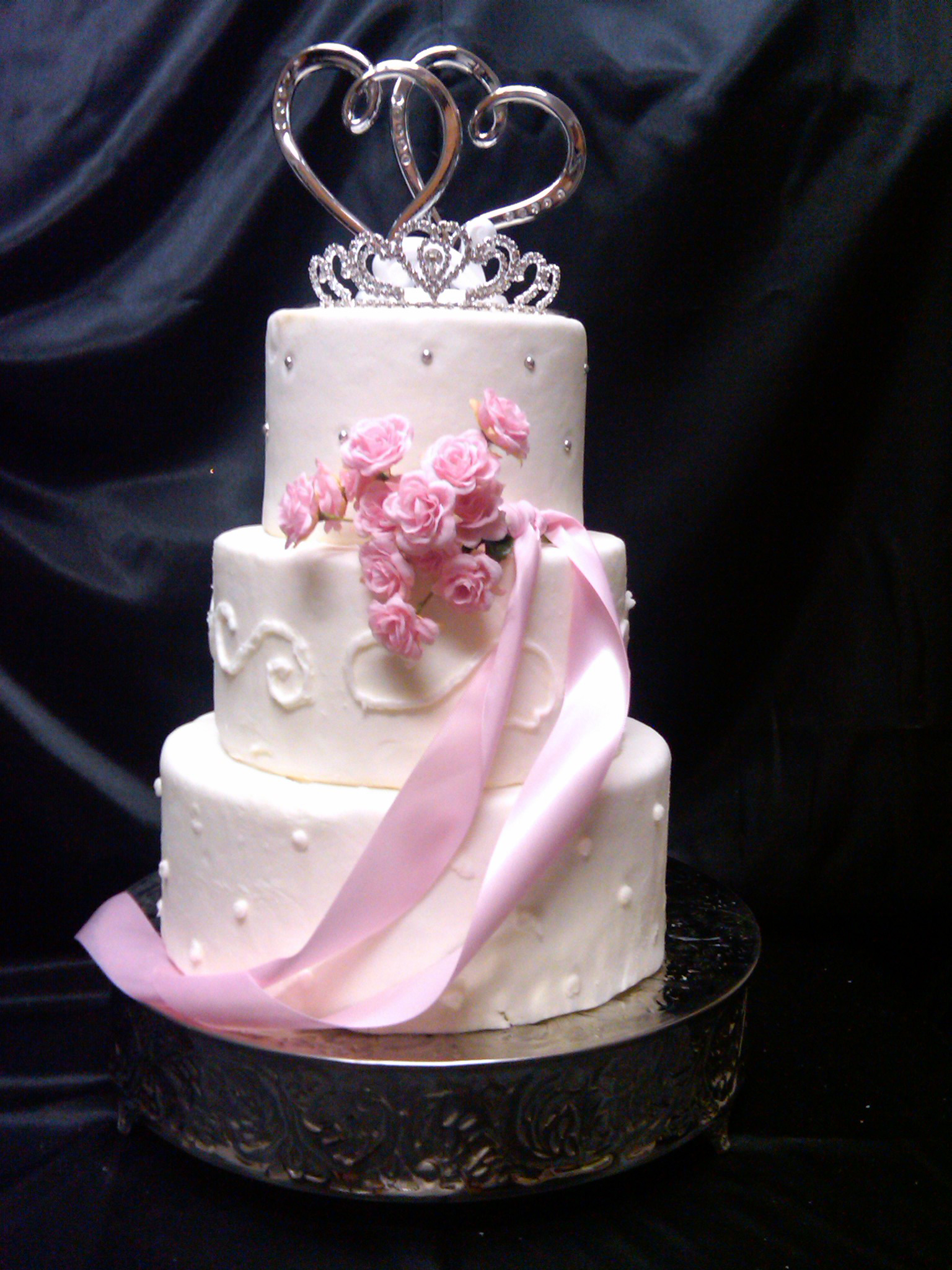 3 tiered wedding cake designs